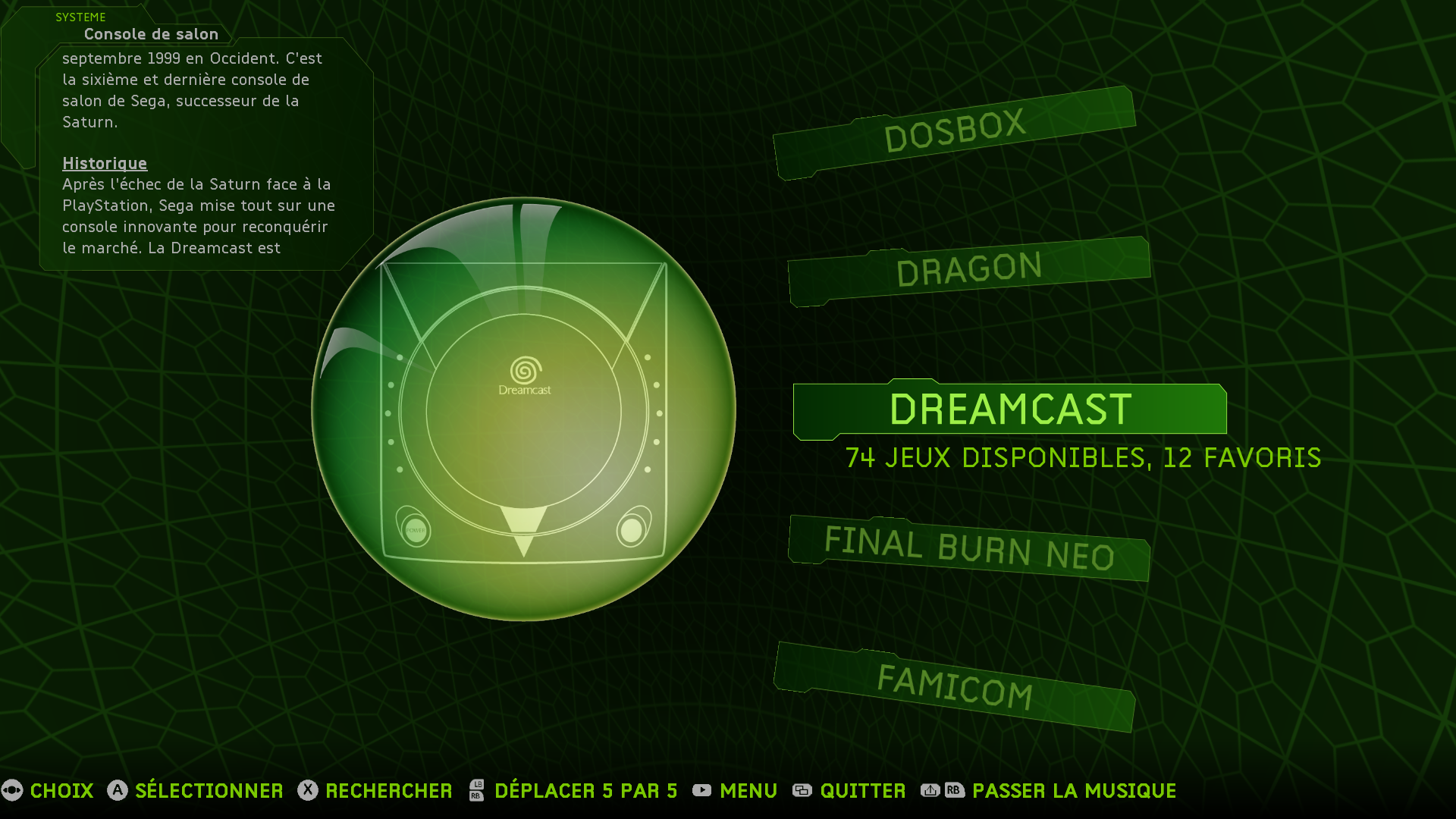 Interface Recalbox